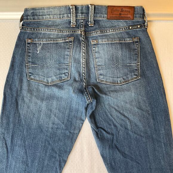 Lucky Brand Women Sofia Straight Jeans size 2 / 26 Blue Mid Rise Ankle - Picture 10 of 10